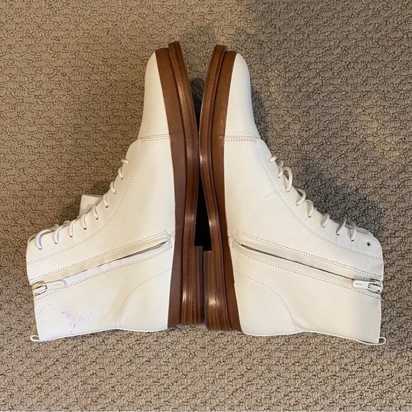 VINCE WOMEN’s NEW CABRIA ANKLE BOOTS off white SIZE 9.5M/EUR 40.5 - Picture 3 of 9